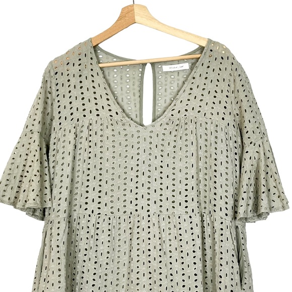 ❗️SOLD❗️Mustard Seed Eyelet Swing Mini Dress - Picture 3 of 13